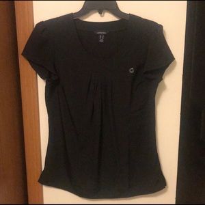 Silky Chase Bank short sleeve blouse